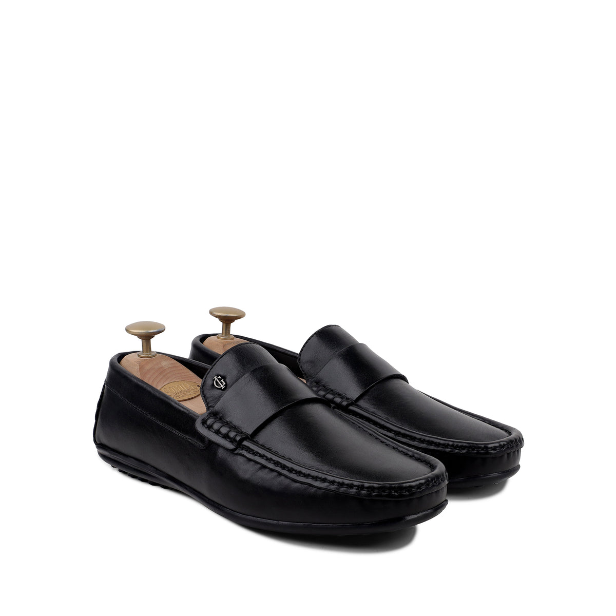 Corey - Men's Black Calf Leather Driver