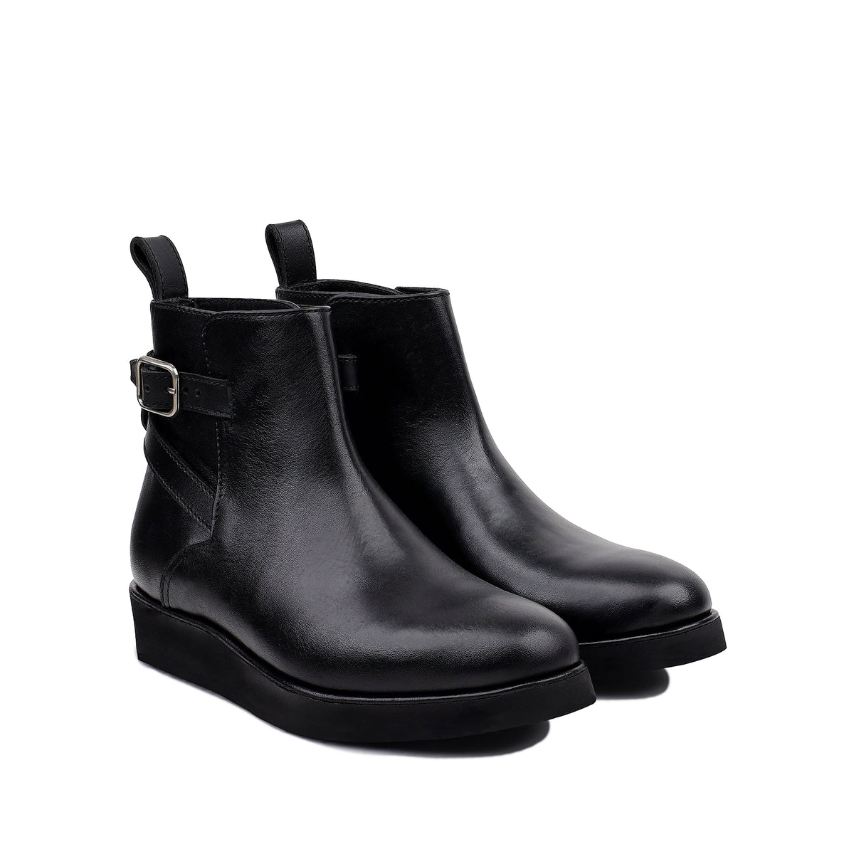 Joey - Children's Black Calf Leather Chelsea