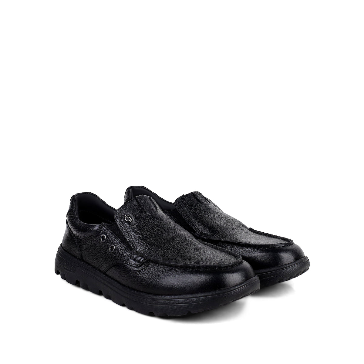 Jude - Men's Black Milled Leather Sneaker