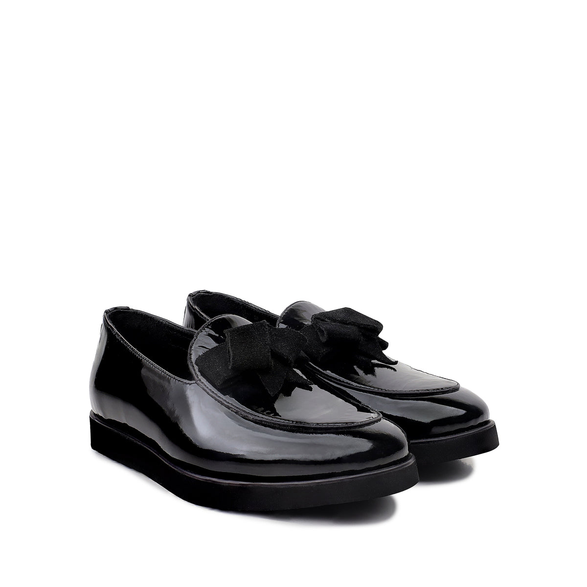 Kody - Children's Black Box Leather Loafers