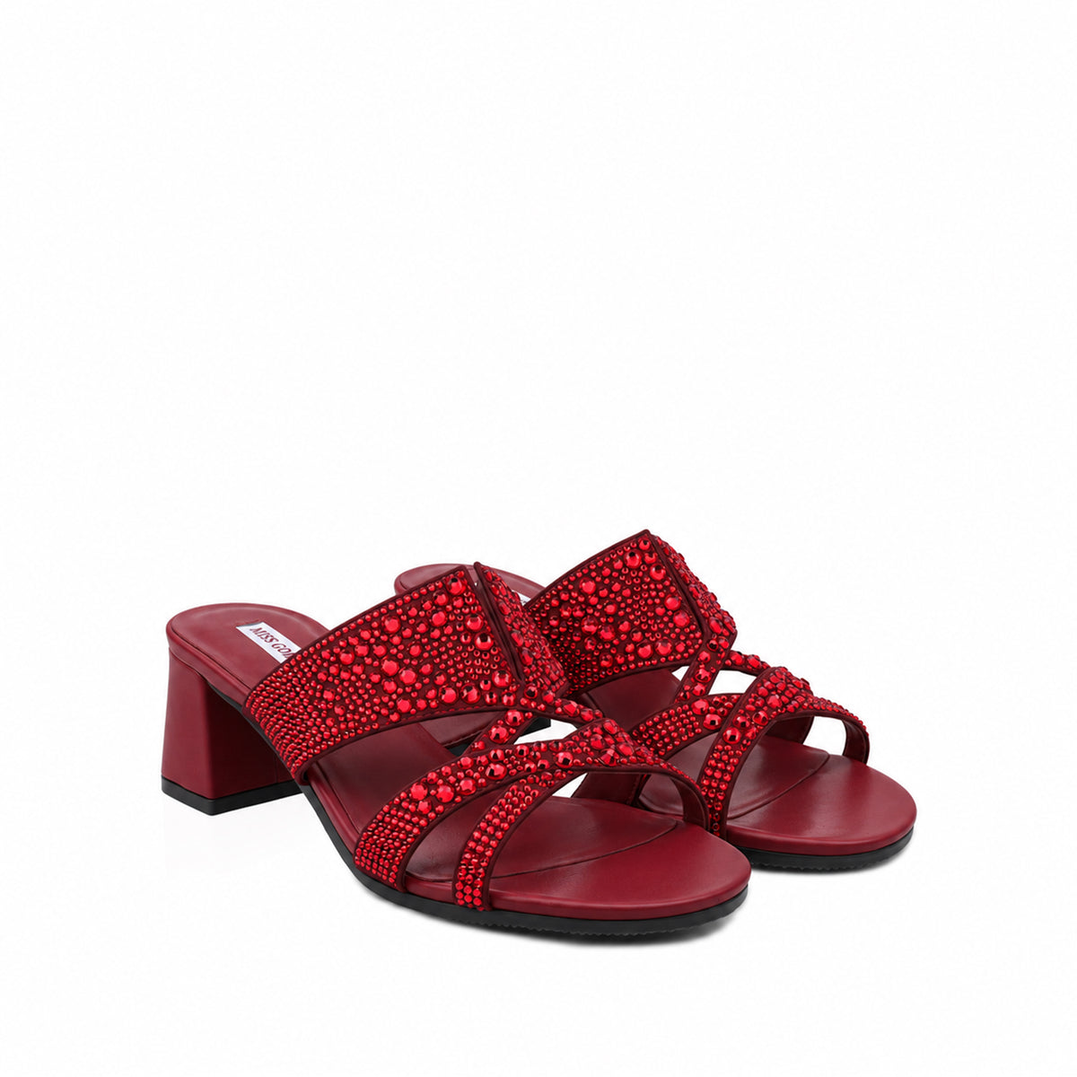 Jada - Women's Oxblood Hand Set Crystals 50mm Heels