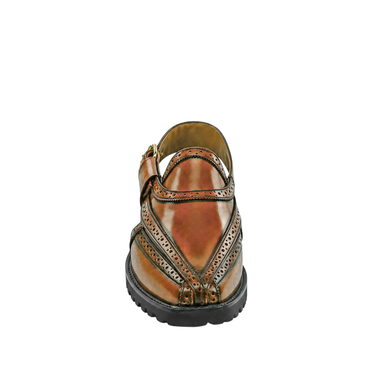Brooklyn - Men's Tan Box Leather High Shine Sandal