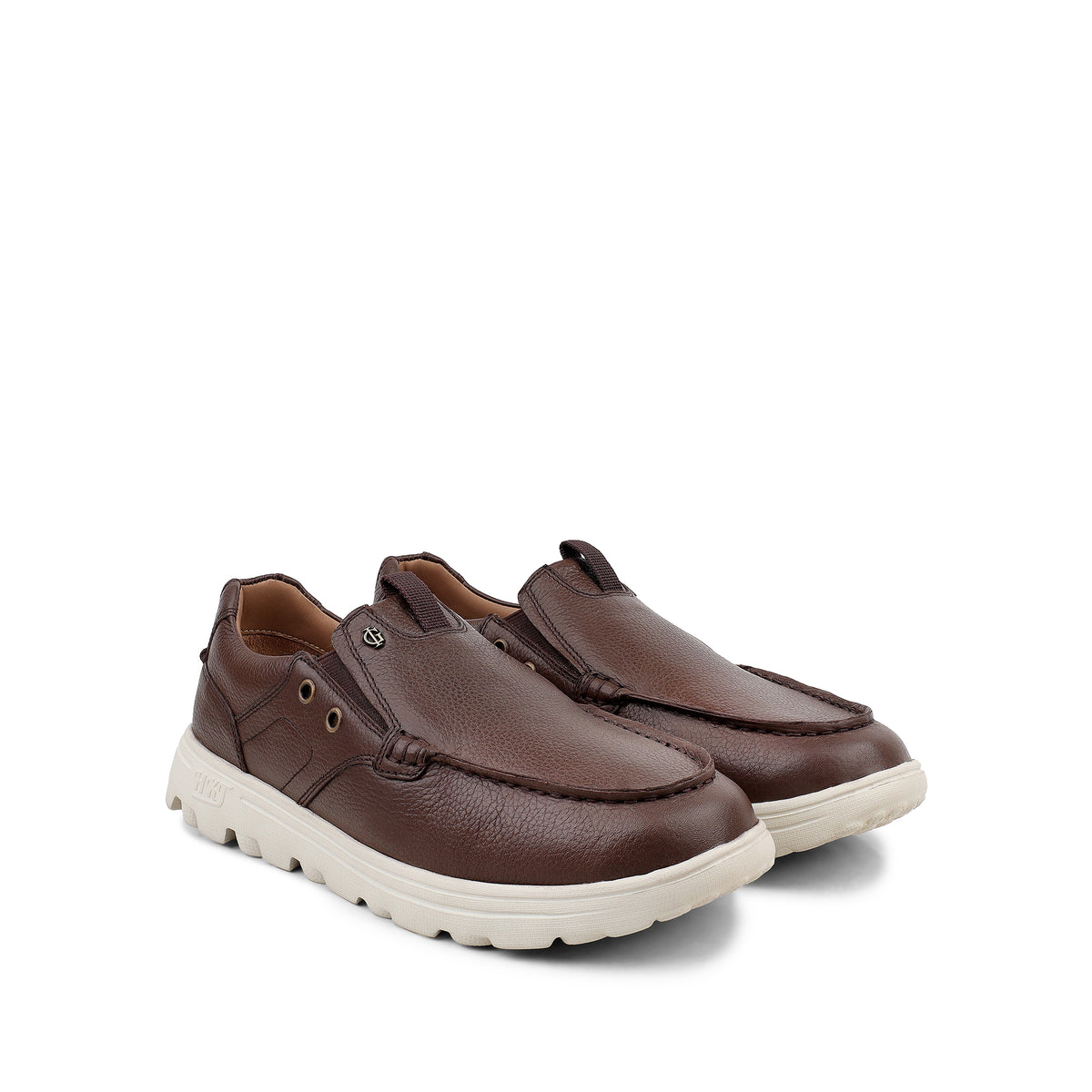 Jude - Men's Light Brown Milled Leather Sneaker