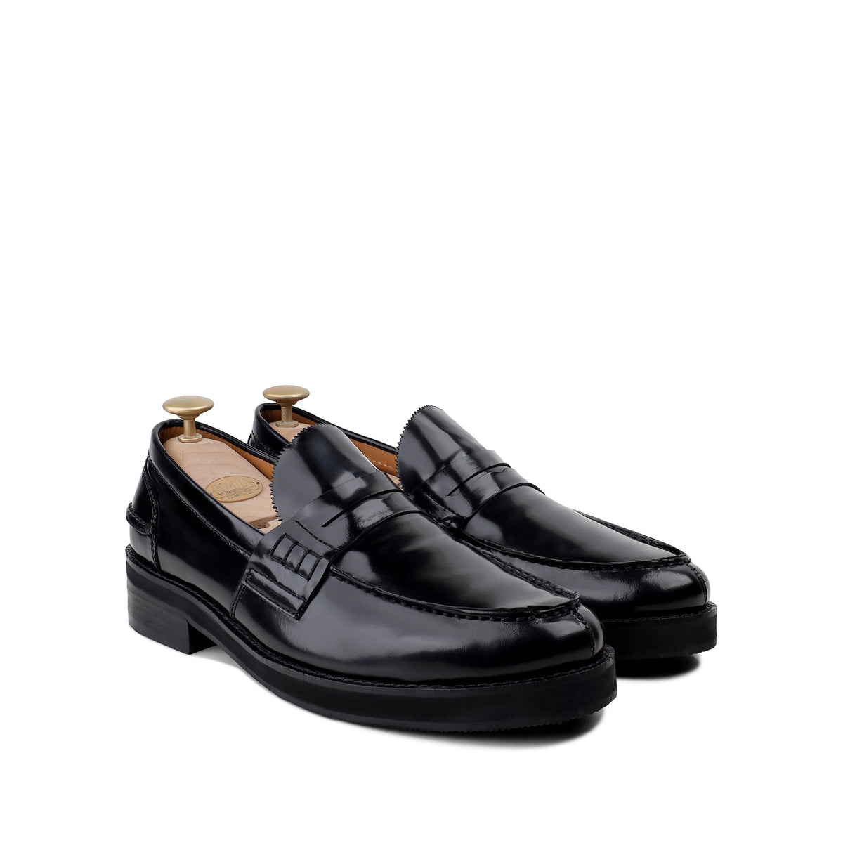 Collin - Men's Black Box Leather Loafer