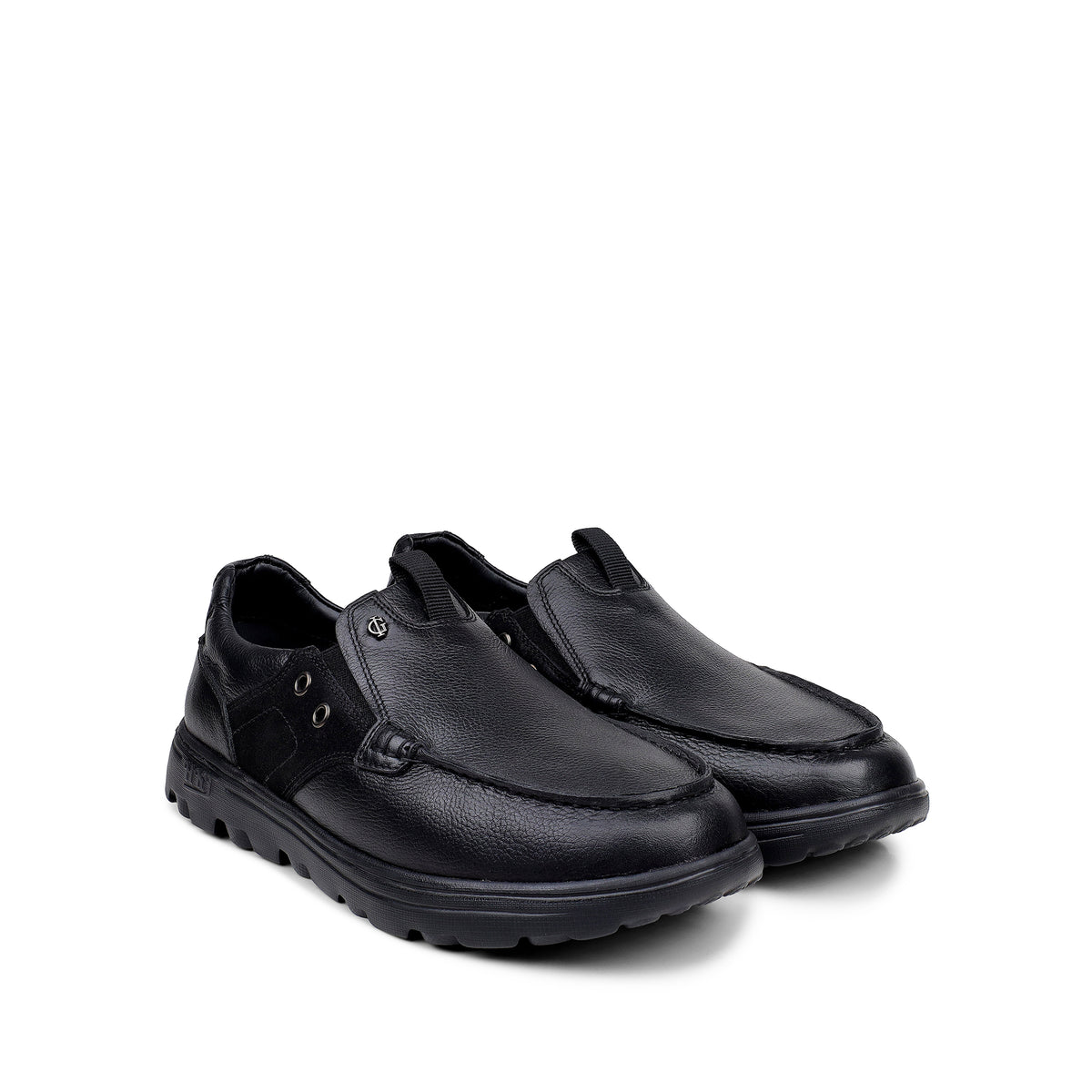 Jude - Men's Black Milled Leather Sneaker