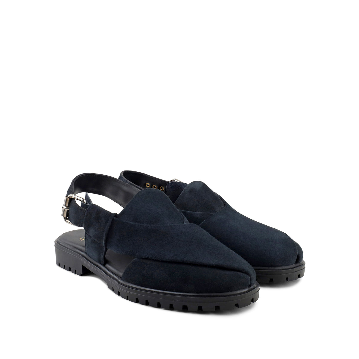 Mariano - Men's Navy Blue Suede Sandal
