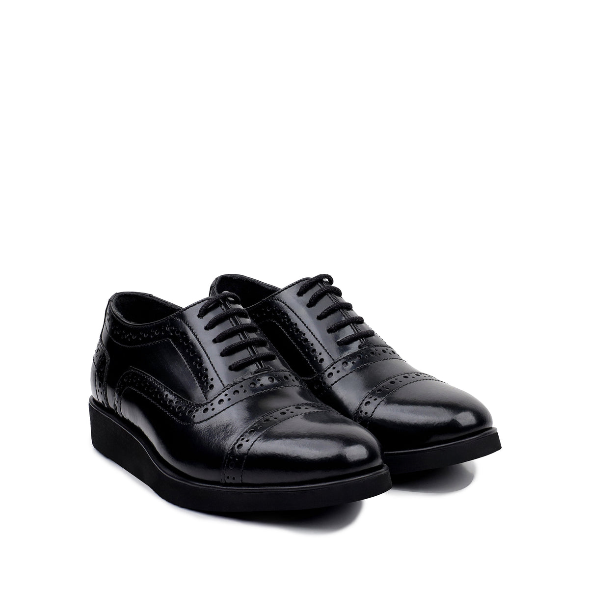 Bret - Children's Black Leather Oxford