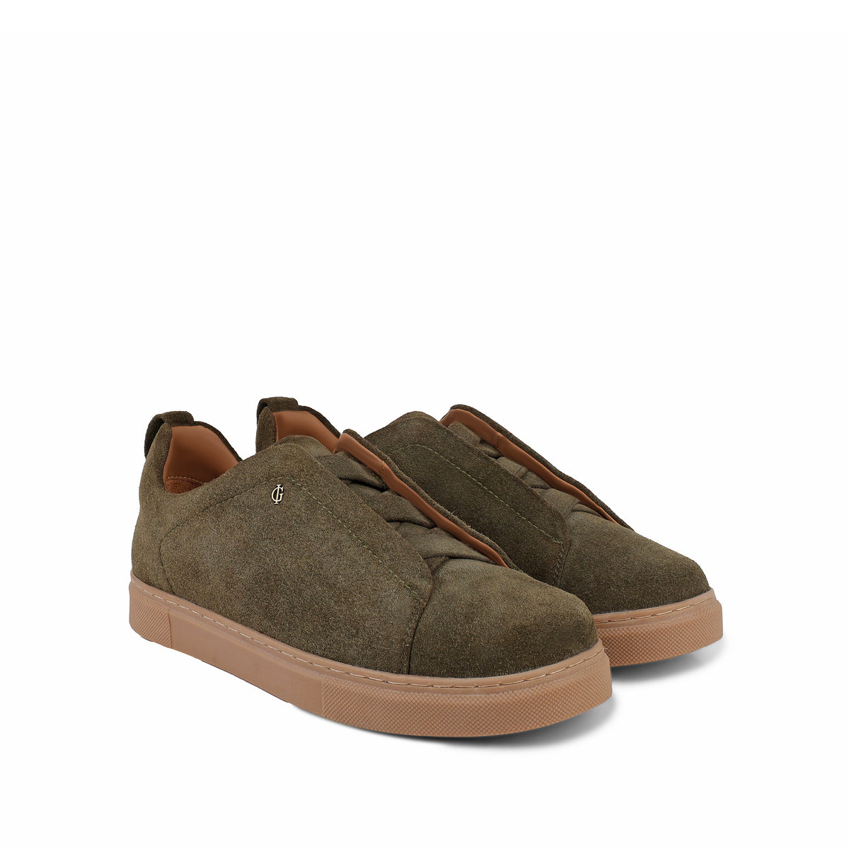 London - Men’s Olive Green Suede Leather Sneaker