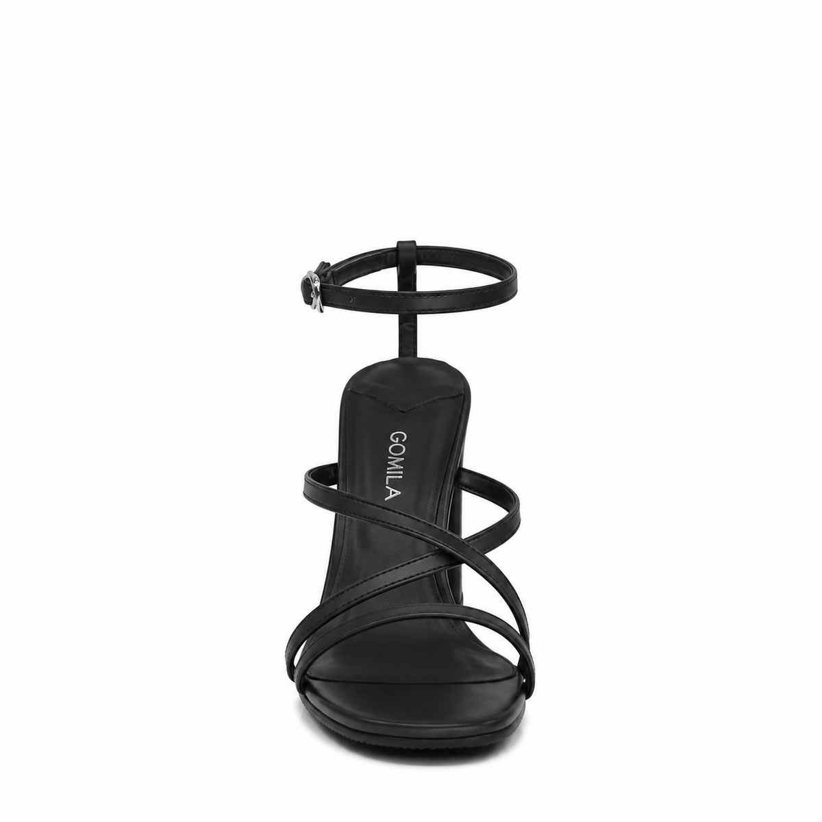 Arlina - Women's Black Strapped 90mm Heel