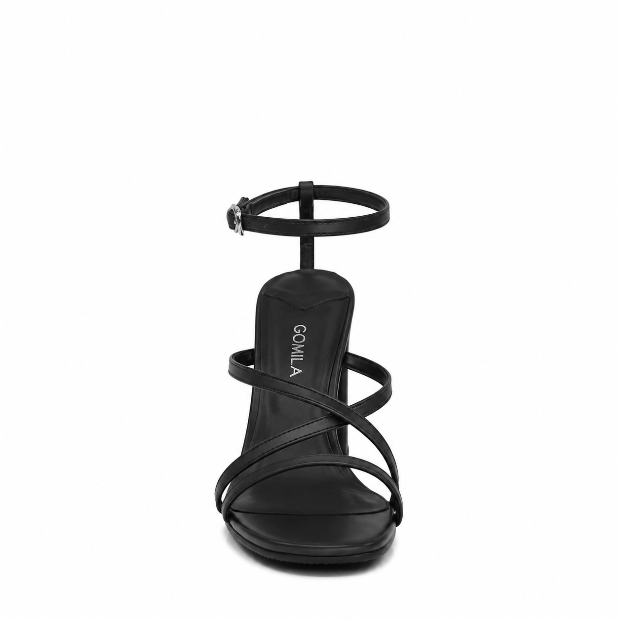 Arlina - Women's Black Strapped Heel
