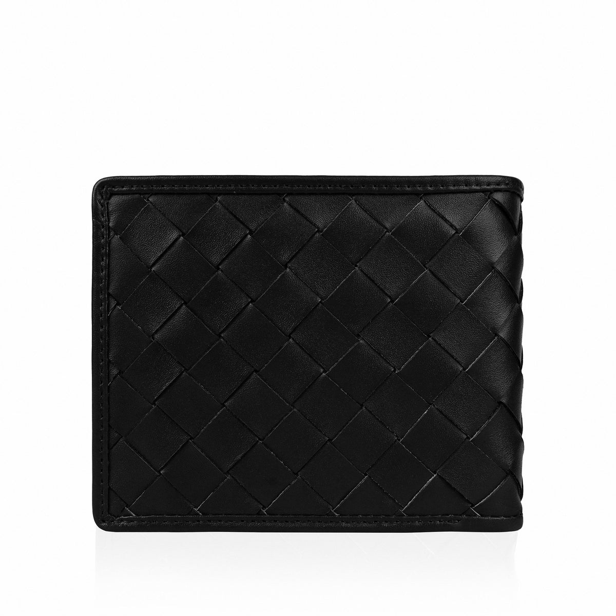 Rico - Black Woven Calf Leather Wallet