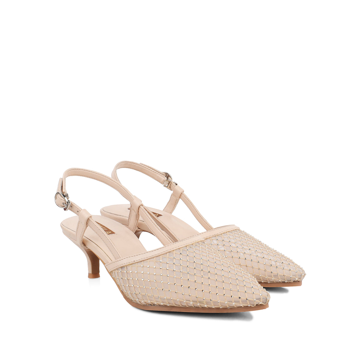 Luna - Women's Beige 70mm Heel