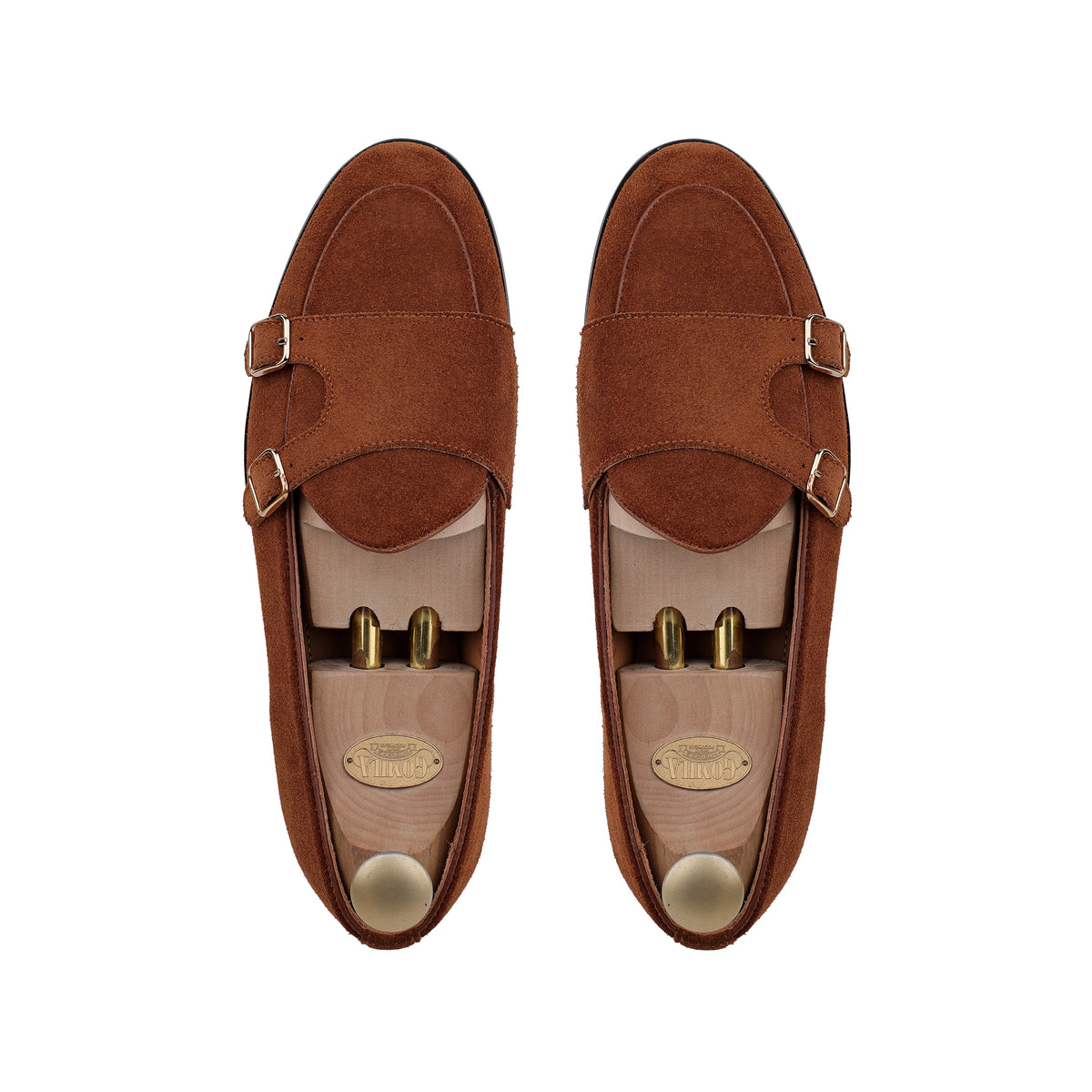 Drobak - Men's Cognac Suede Leather Belgian Loafer