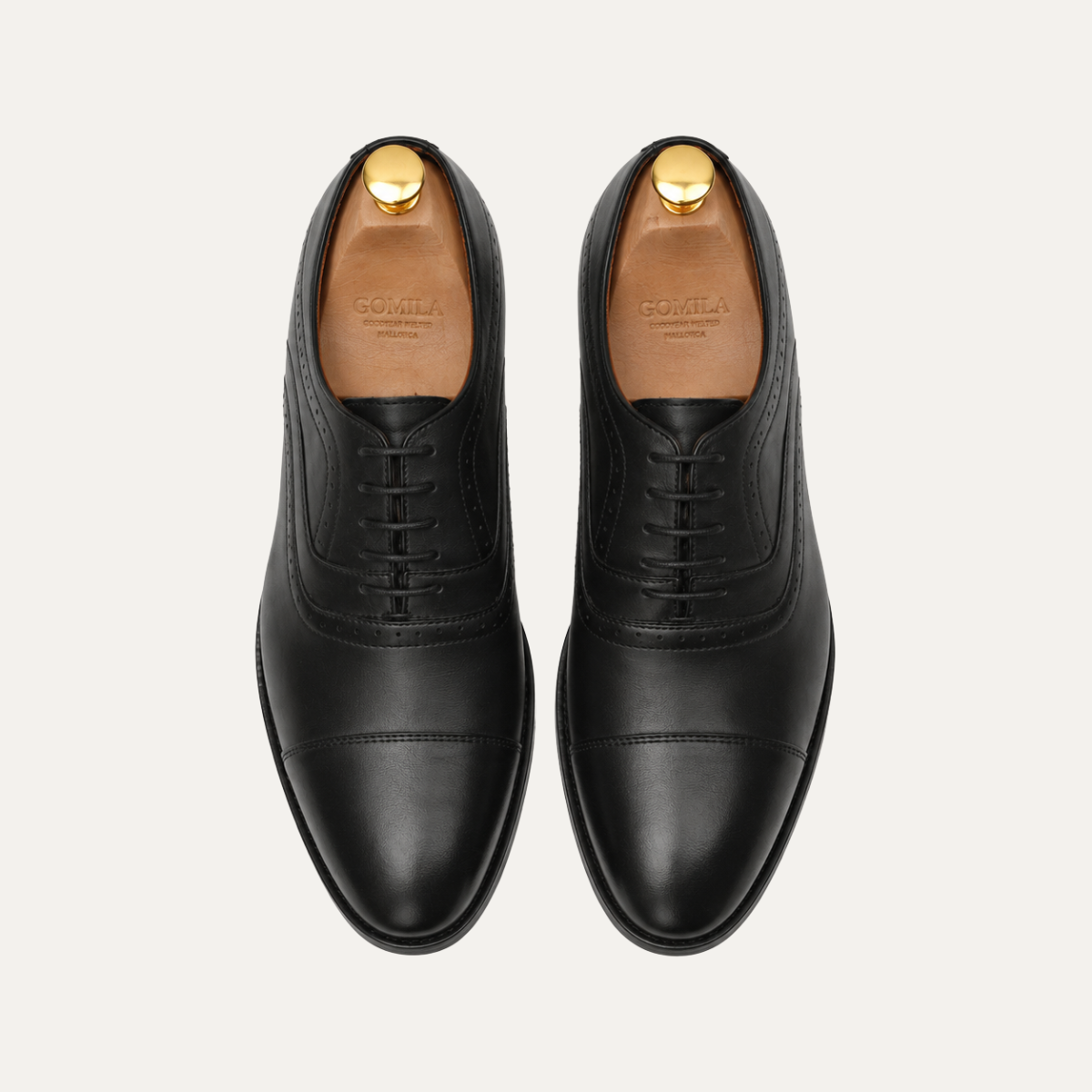 Moreton - Men's Black Calf Leather Oxford Shoe