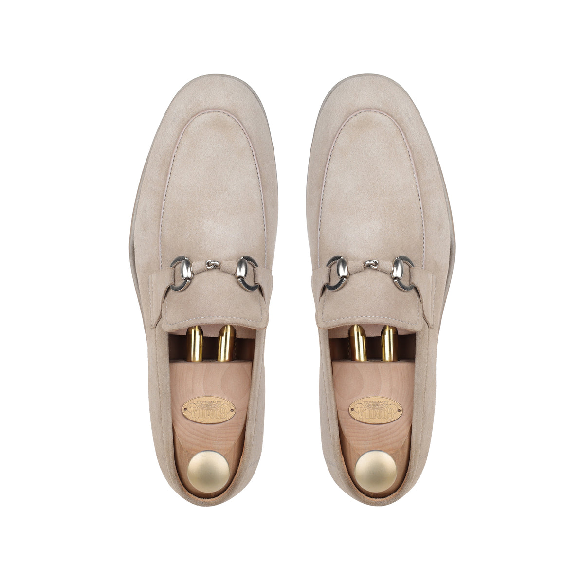 Albert - Men's Biege Goat Suede Loafer