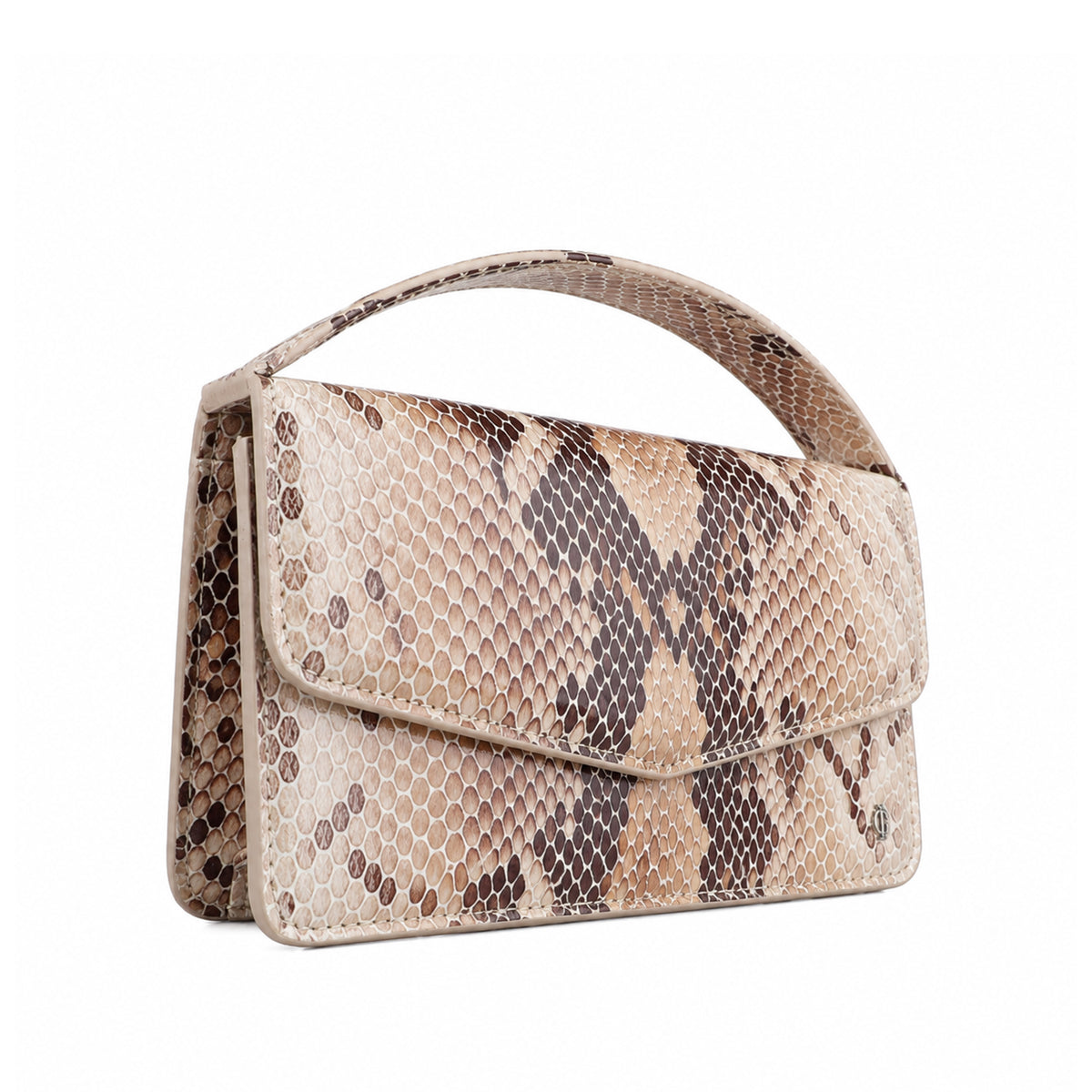 Victoria - Snake Brown Print Micro Bag
