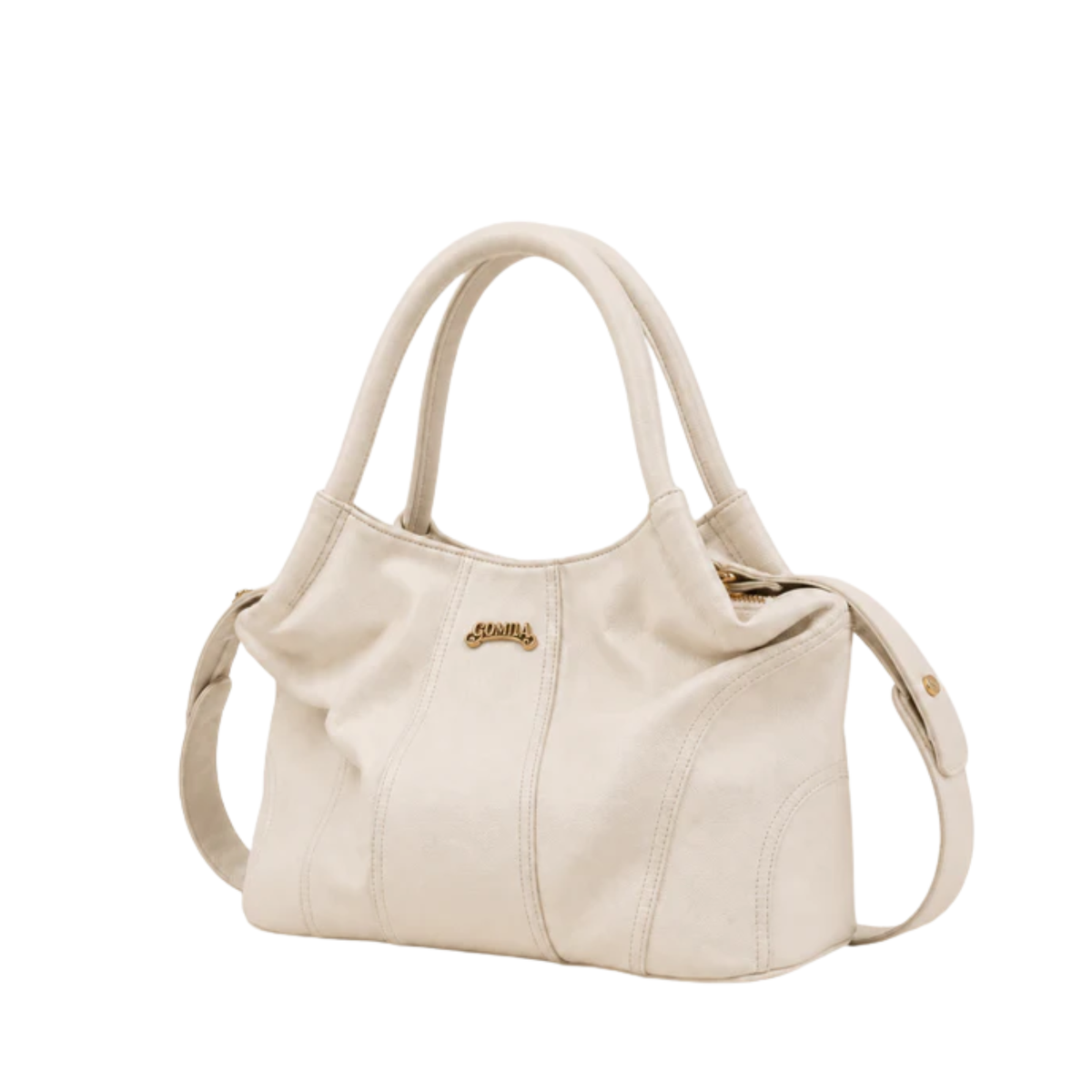 Lushia - Skin Pebble Grain Leather Hand Bag