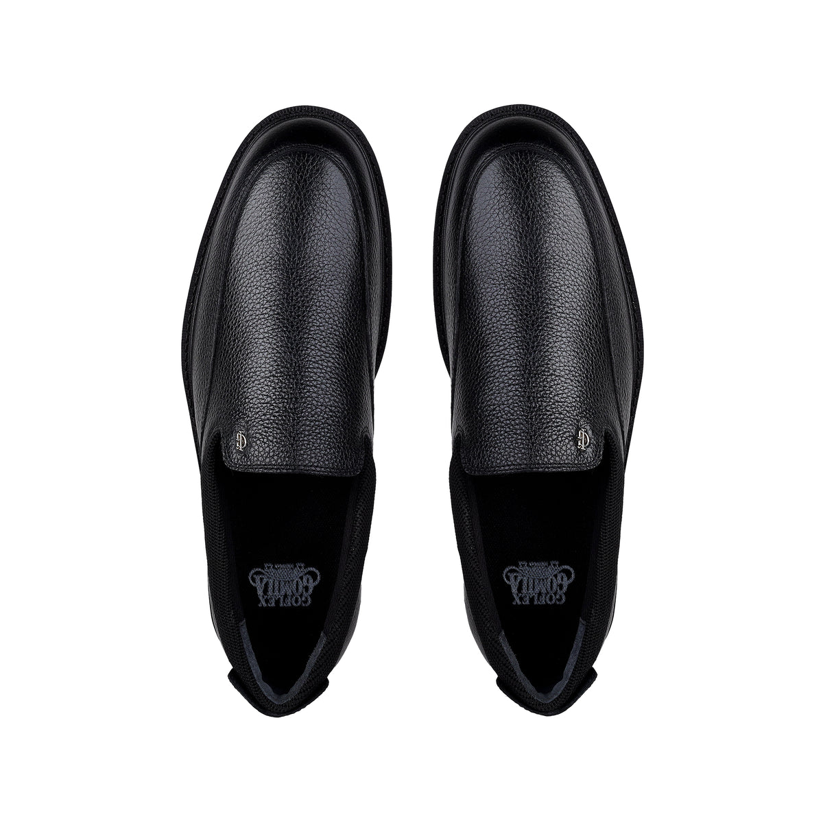 Kyle - Men's Black Milled Leather Sneaker
