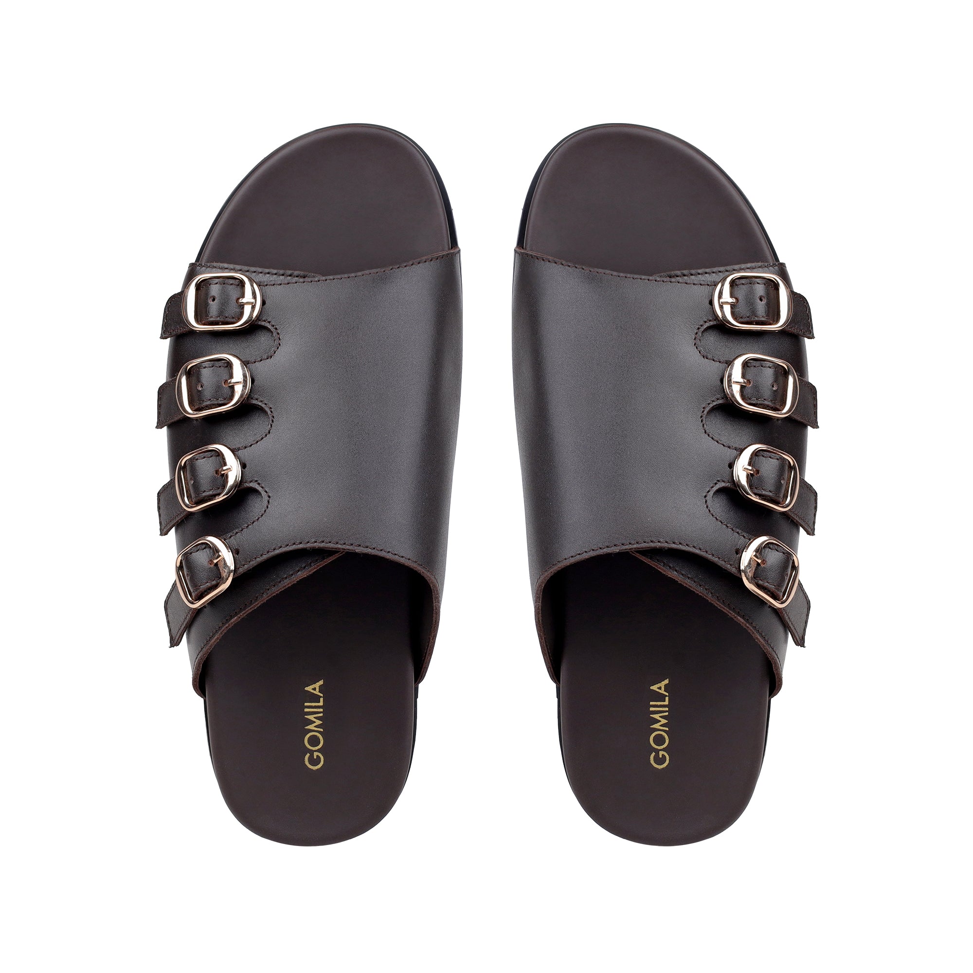 Nero - Men's Brown Calf Leather Slipper