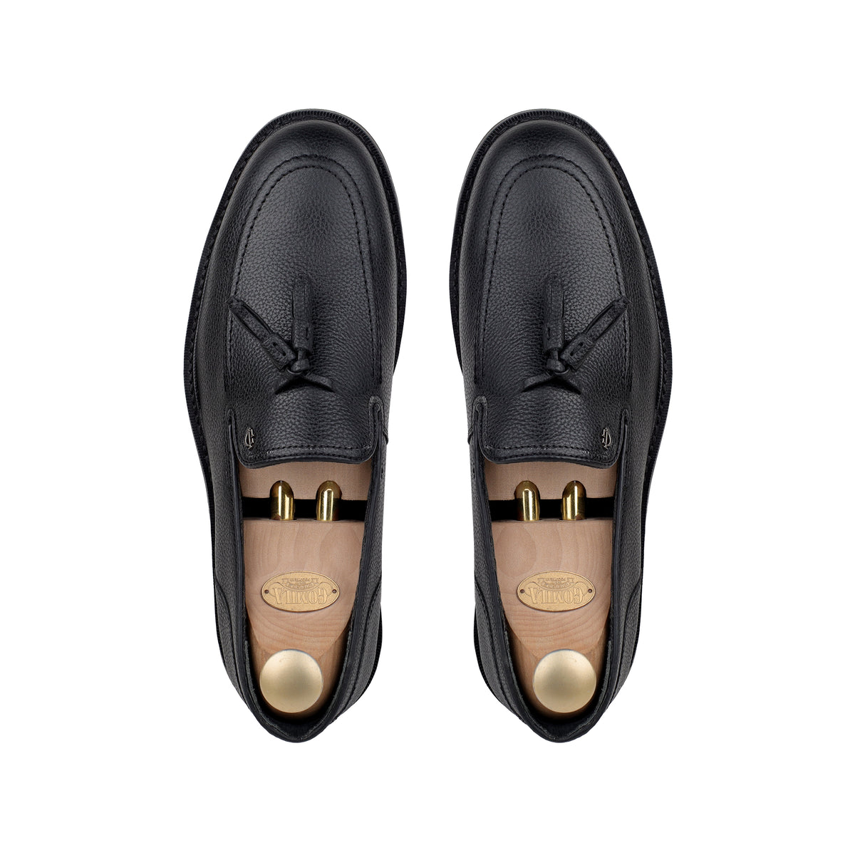 Gavin - Men's Black Milled Leather Casual