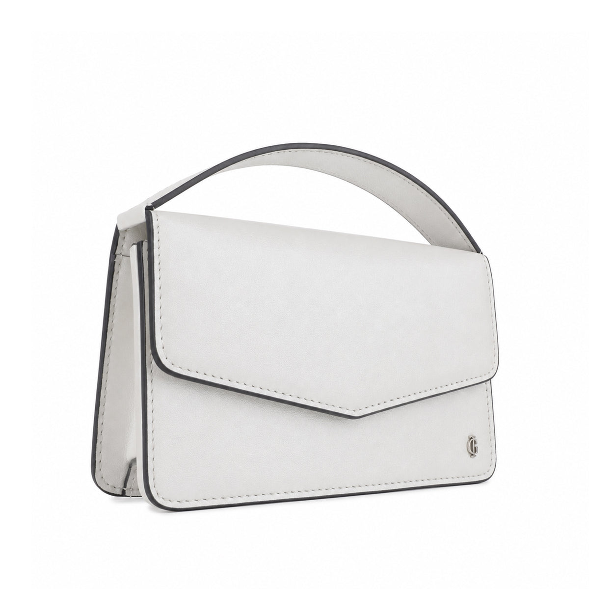 Victoria - Pearl White Micro Hand Bag