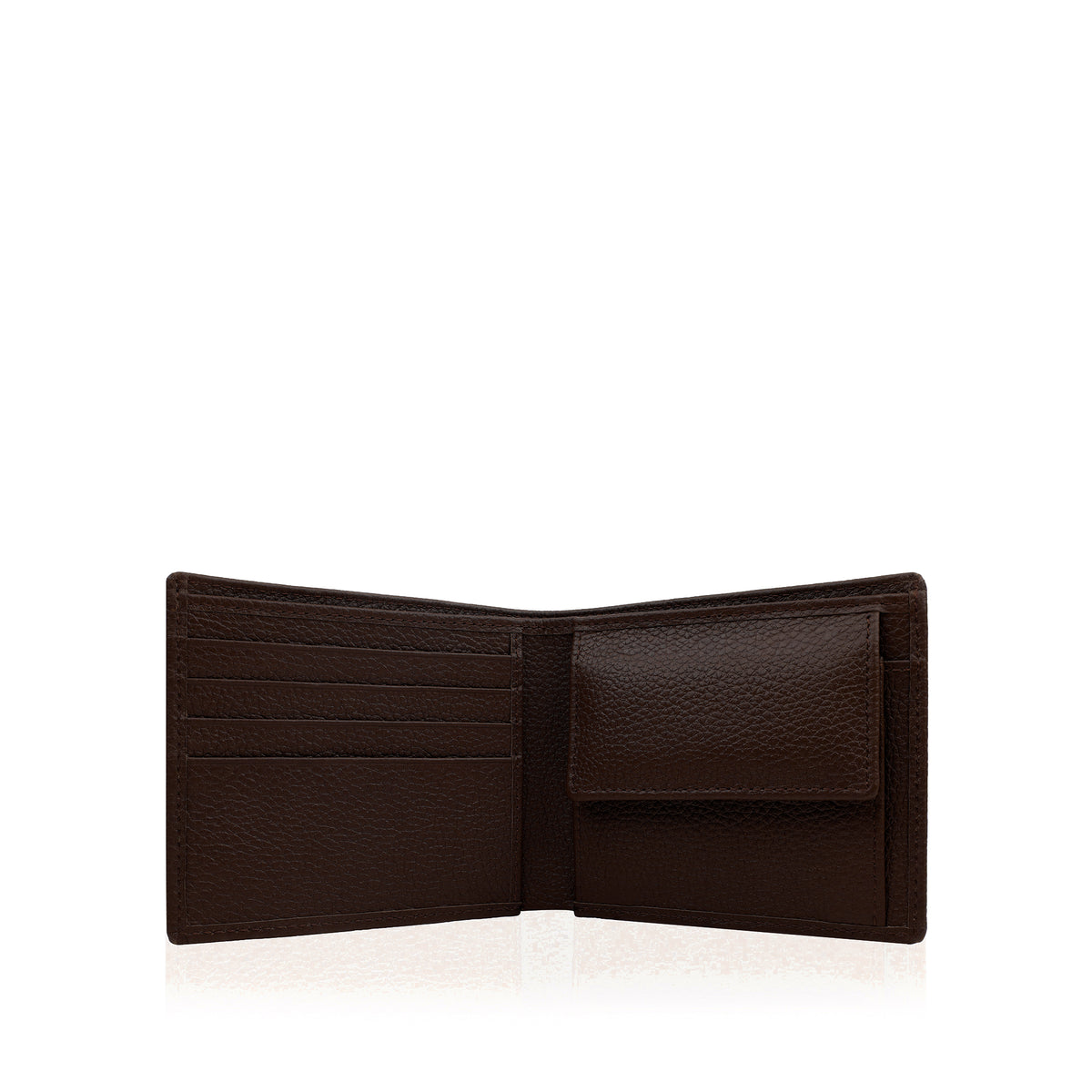 Boget - Dark Brown Pebble Grain Leather Wallet