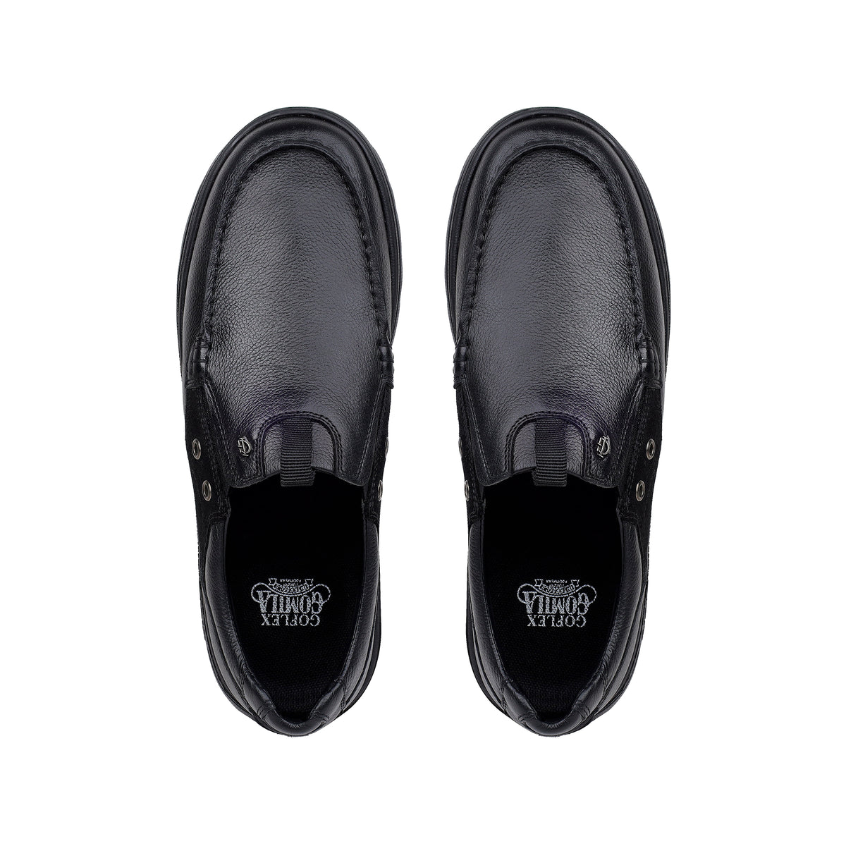 Jude - Men's Black Milled Leather Sneaker