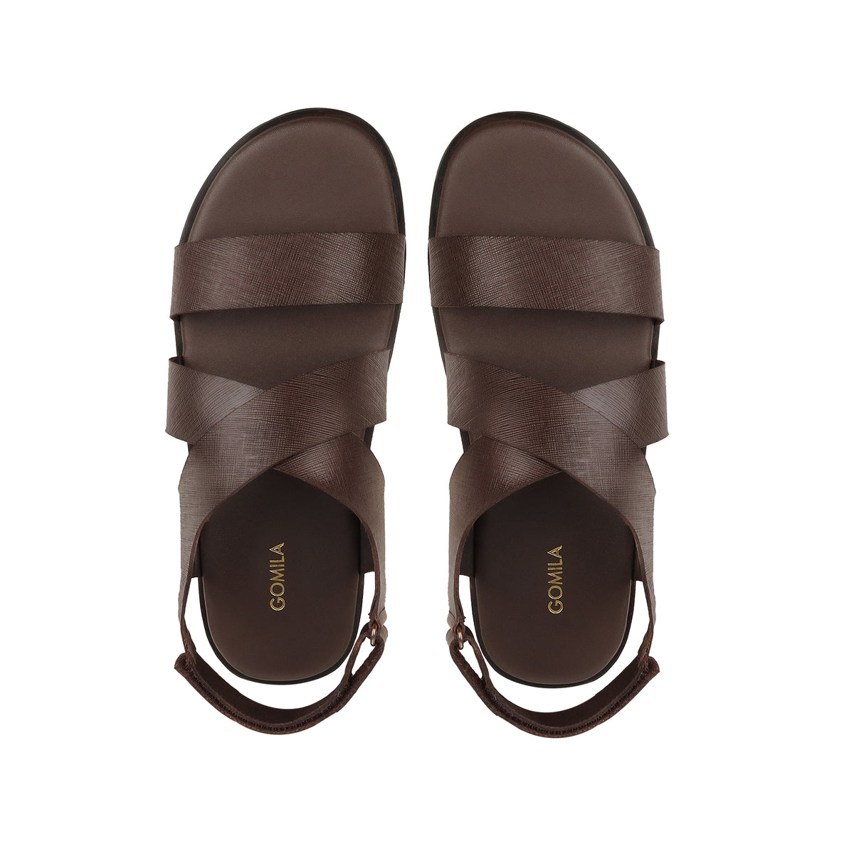 Dante - Men's Brown Calf Leather Sandal