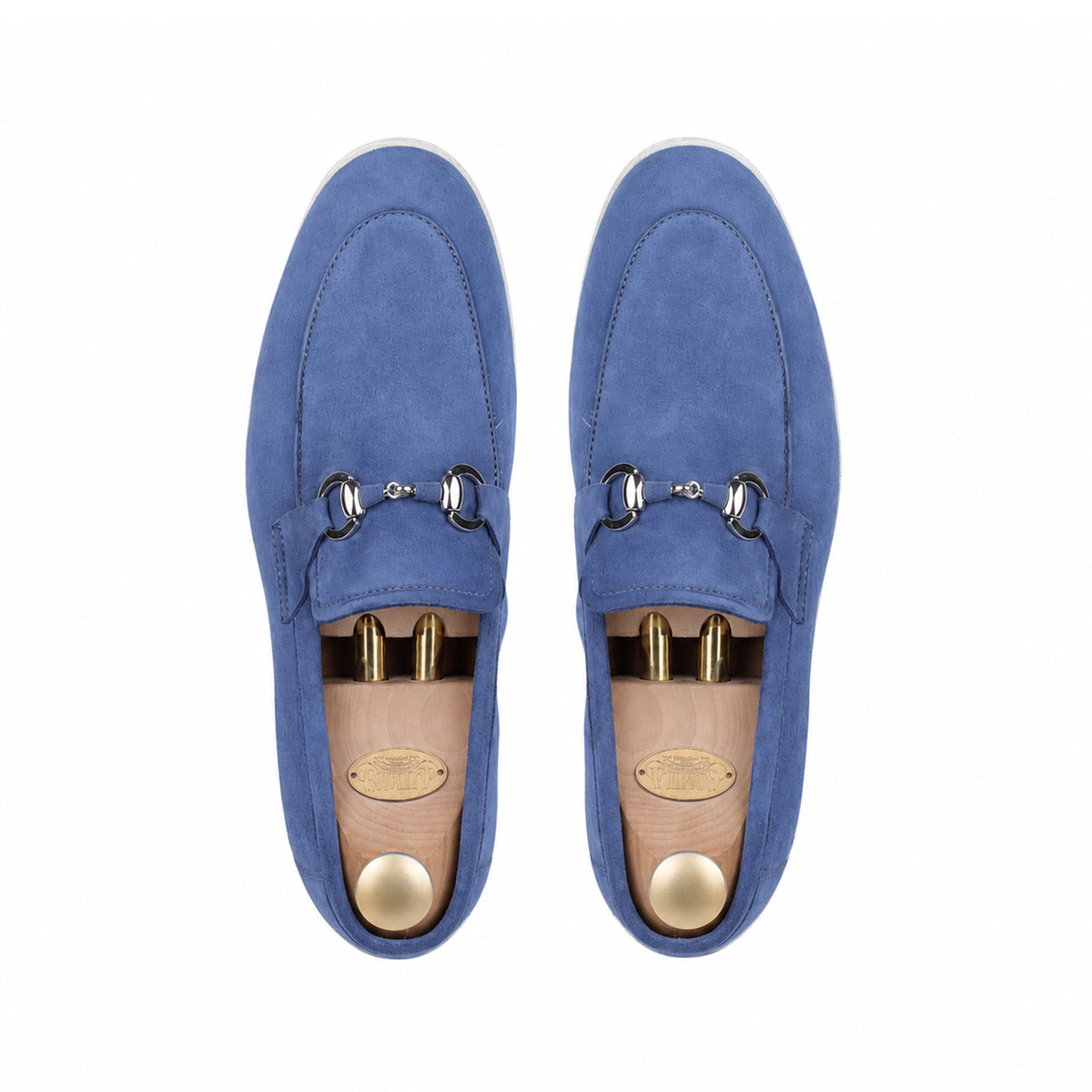 Vesco - Men's Light Blue Suede Loafer
