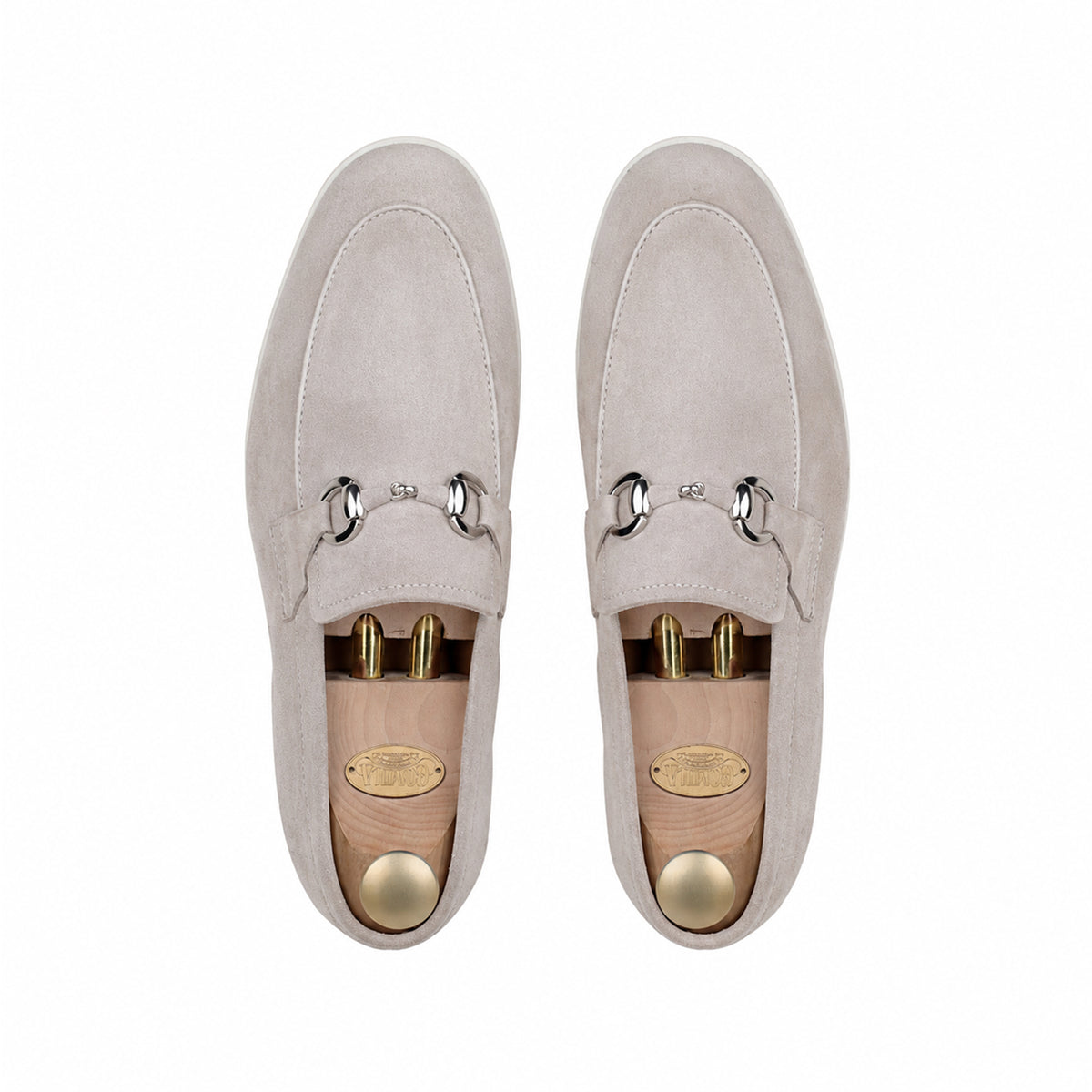 Vesco - Men's Steel Grey Suede Loafer