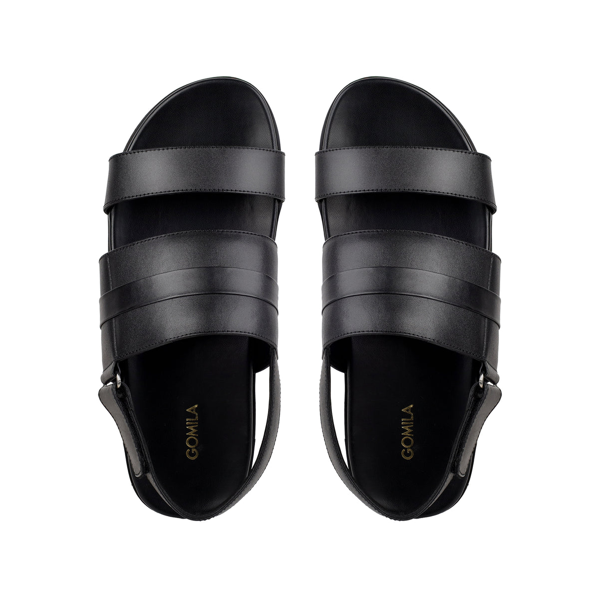 Fidel - Men's Black Calf Leather Sandal