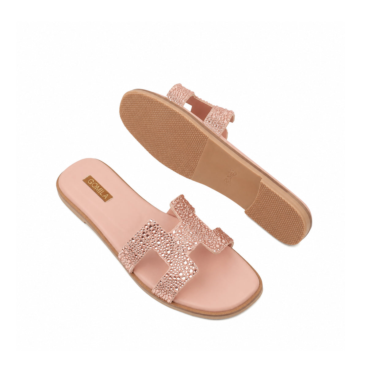 Sierra - Women's Rose Pink Rhinestone Slipper