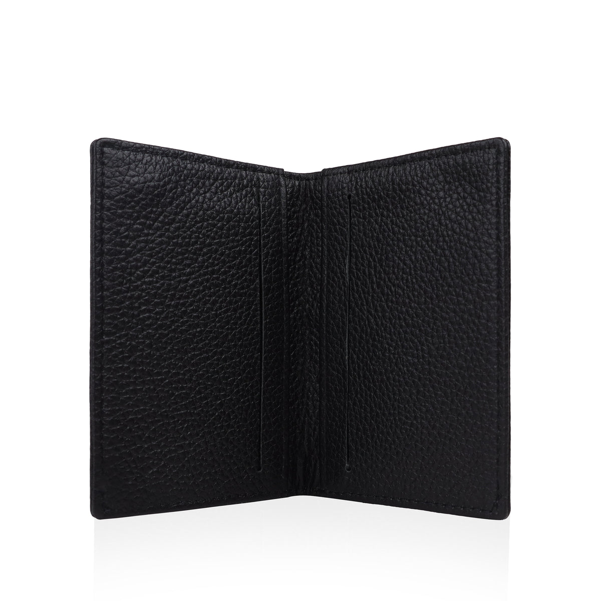Luca - Black Pebble Grain Leather Card Holder