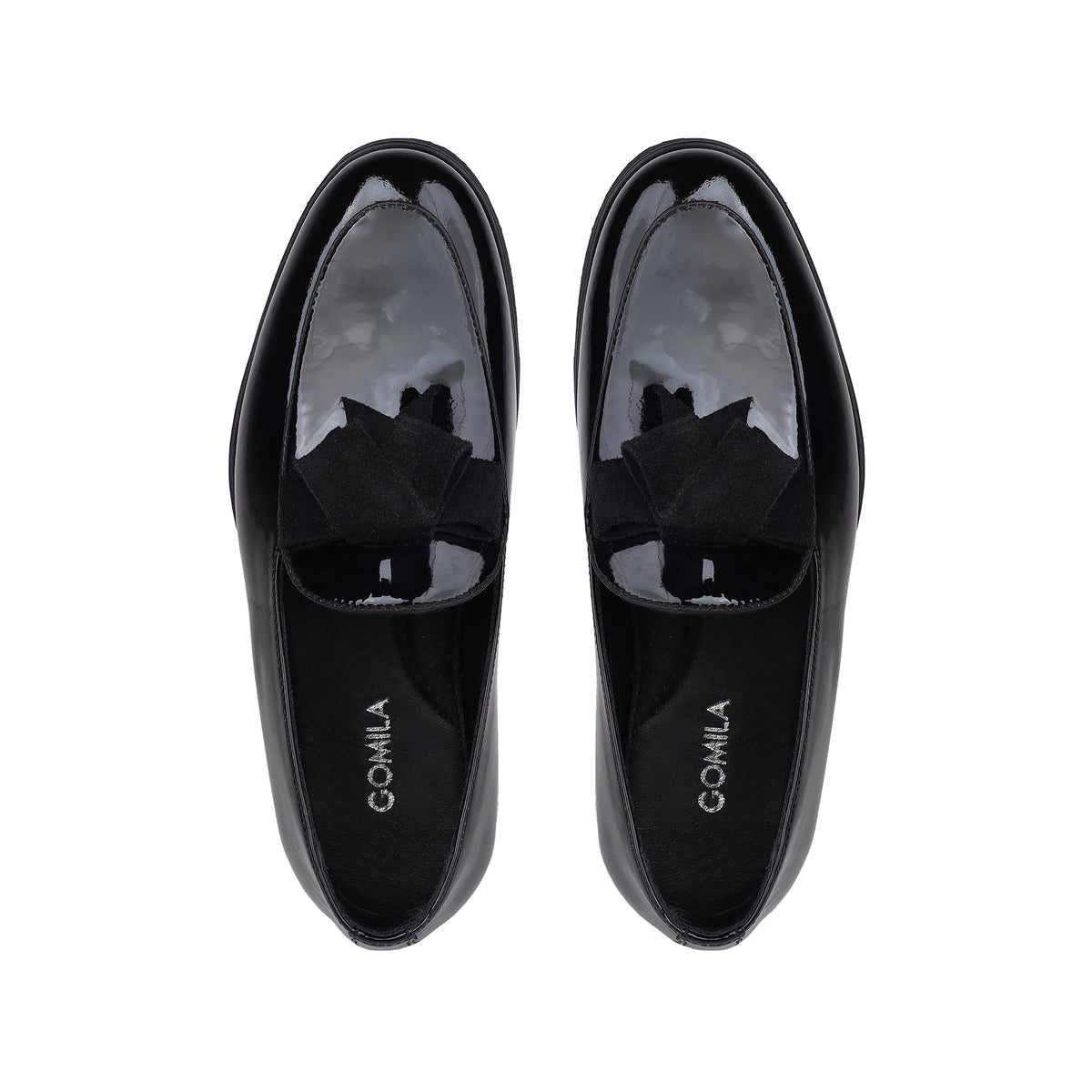 Kody - Children's Black Box Leather Loafers