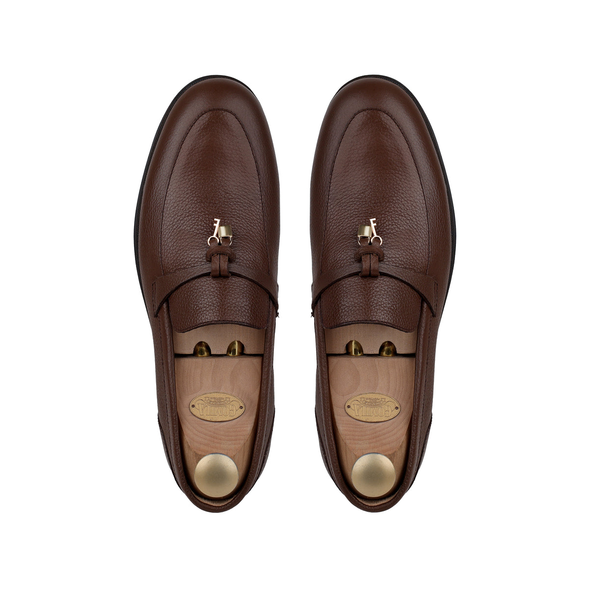 Brent - Men's Light Brown Milled Leather Loafer