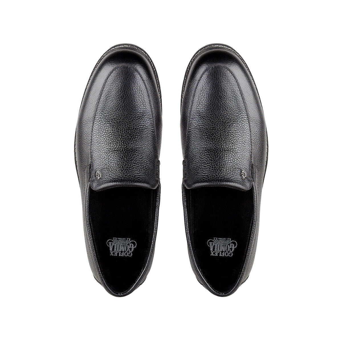 Neil - Men's Black Milled Leather Sneaker