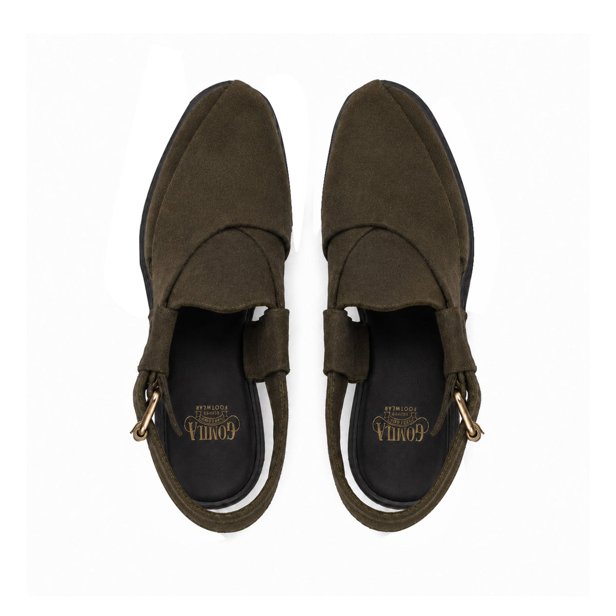 Mariano - Men's Olive Green Suede Sandal