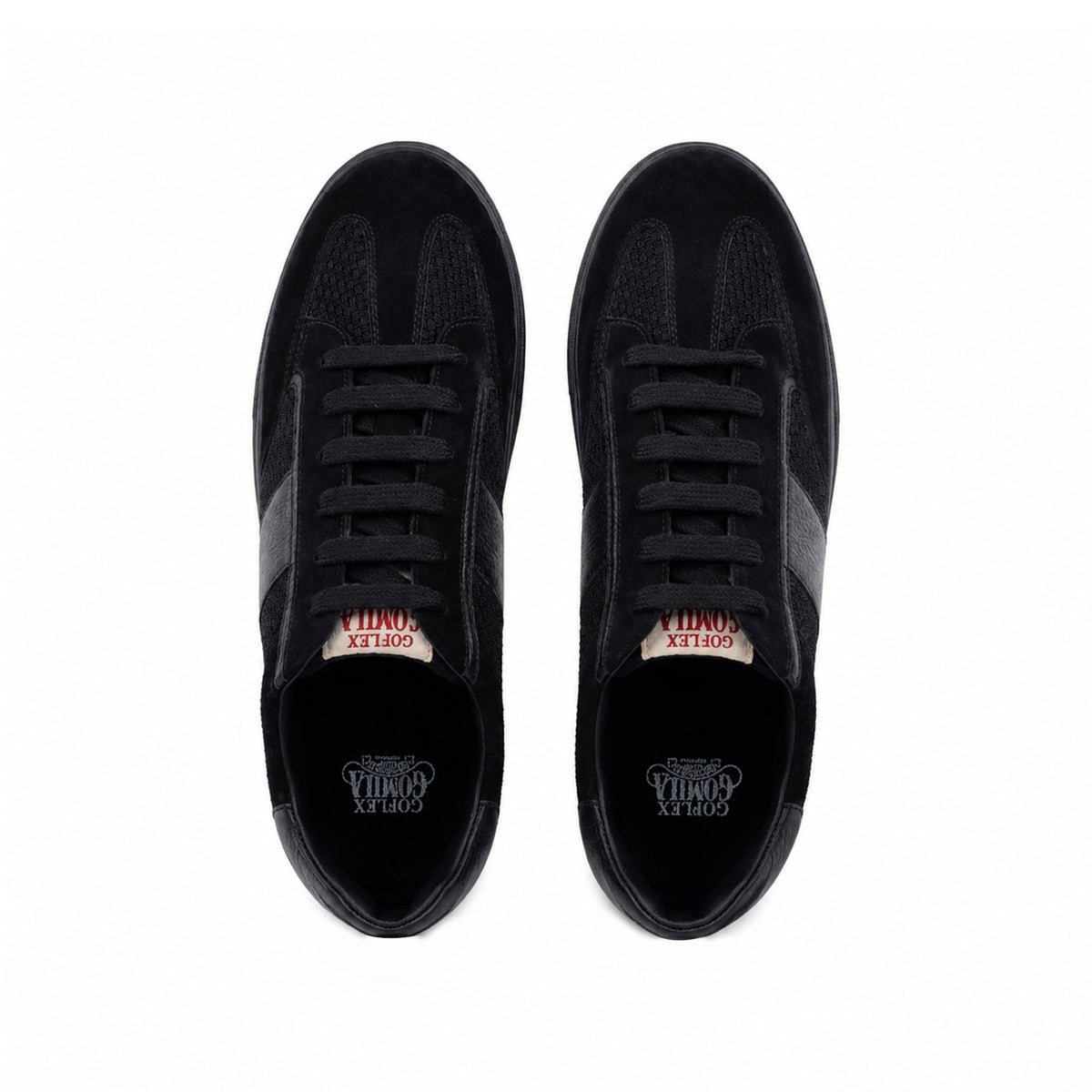 Nico - Men's Black Suede and Mesh Fabric Sneaker