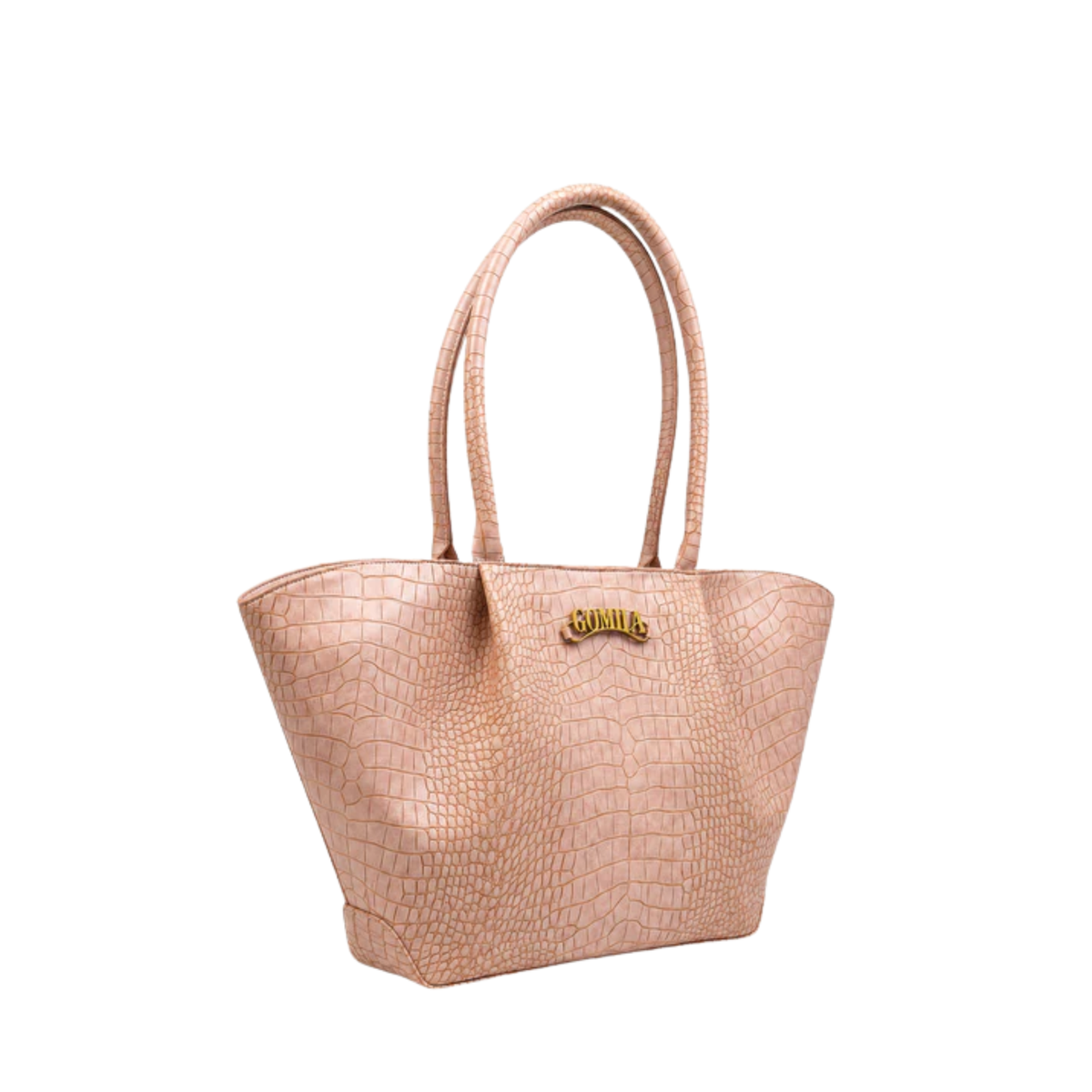 Luvra - Pink Crocodile Rexin Bag