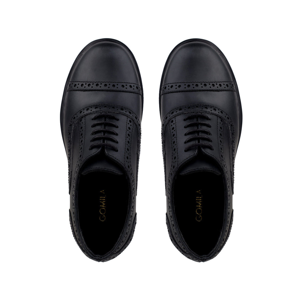 Bret - Children's Black Leather Oxford