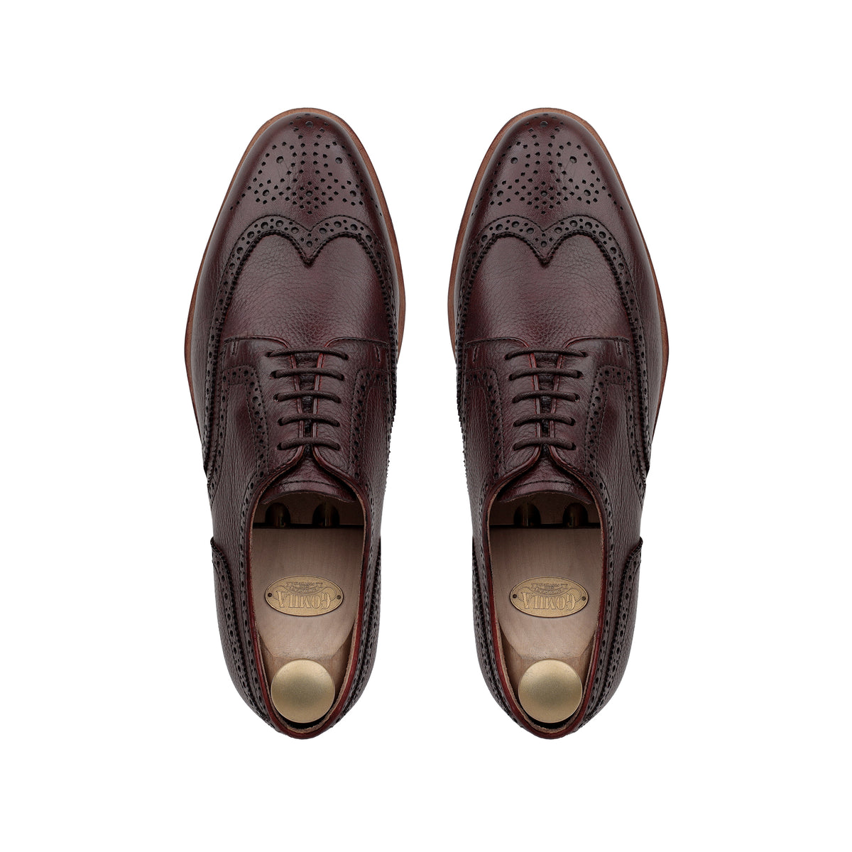 Keith - Men's Oxblood Milled Leather Goodyear Welted Bespoke Derby