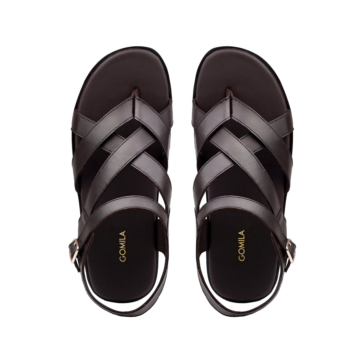 Elian - Men's Brown Calf Leather Sandal