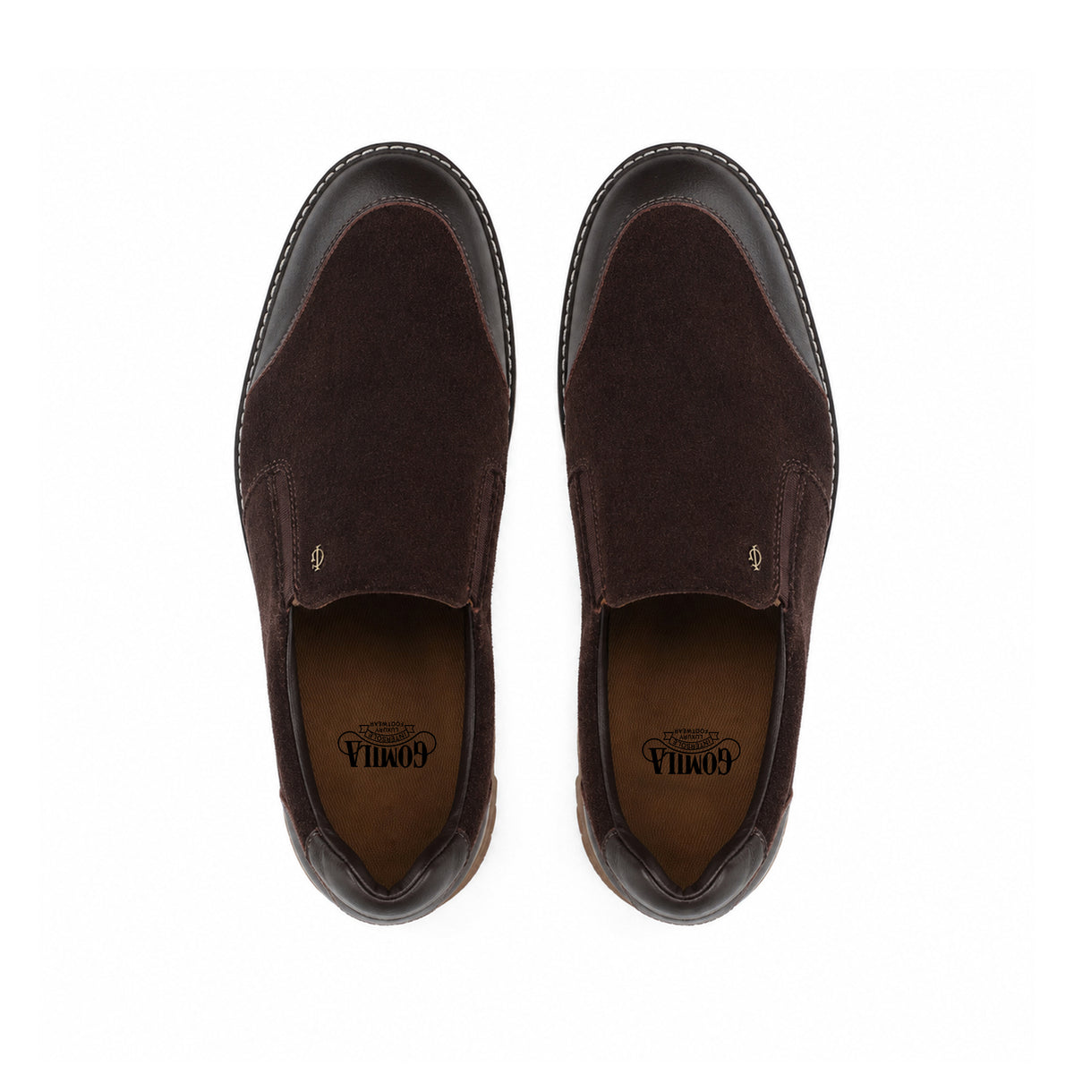 Amador - Men's Chocolate Brown Suede and Milled Leasther Sneaker