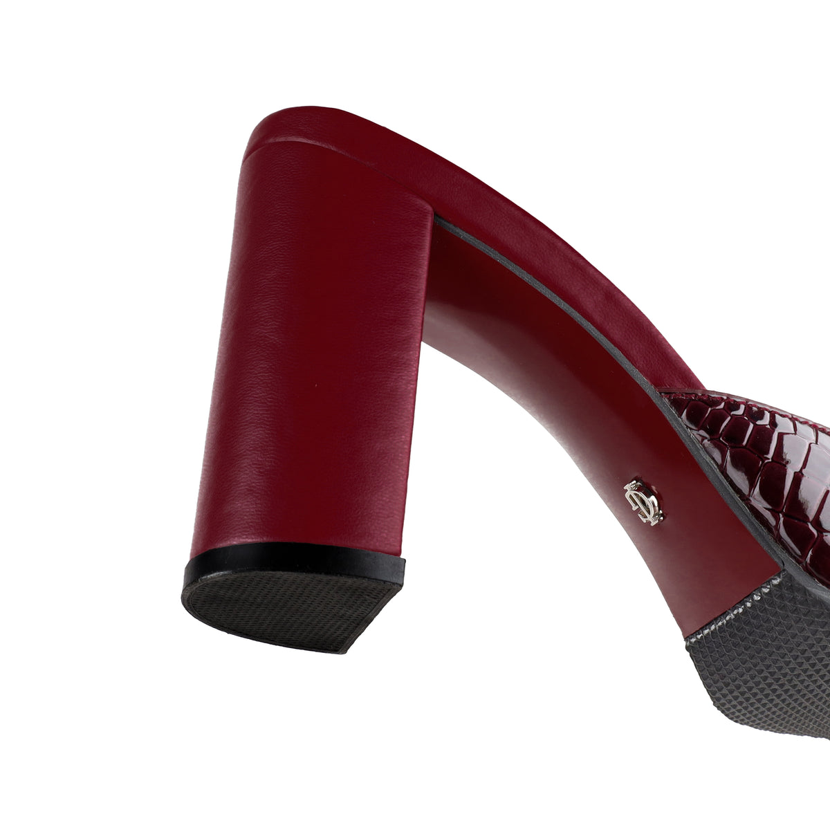 Lana - Women's Crocodile Print Oxblood 90mm Heels