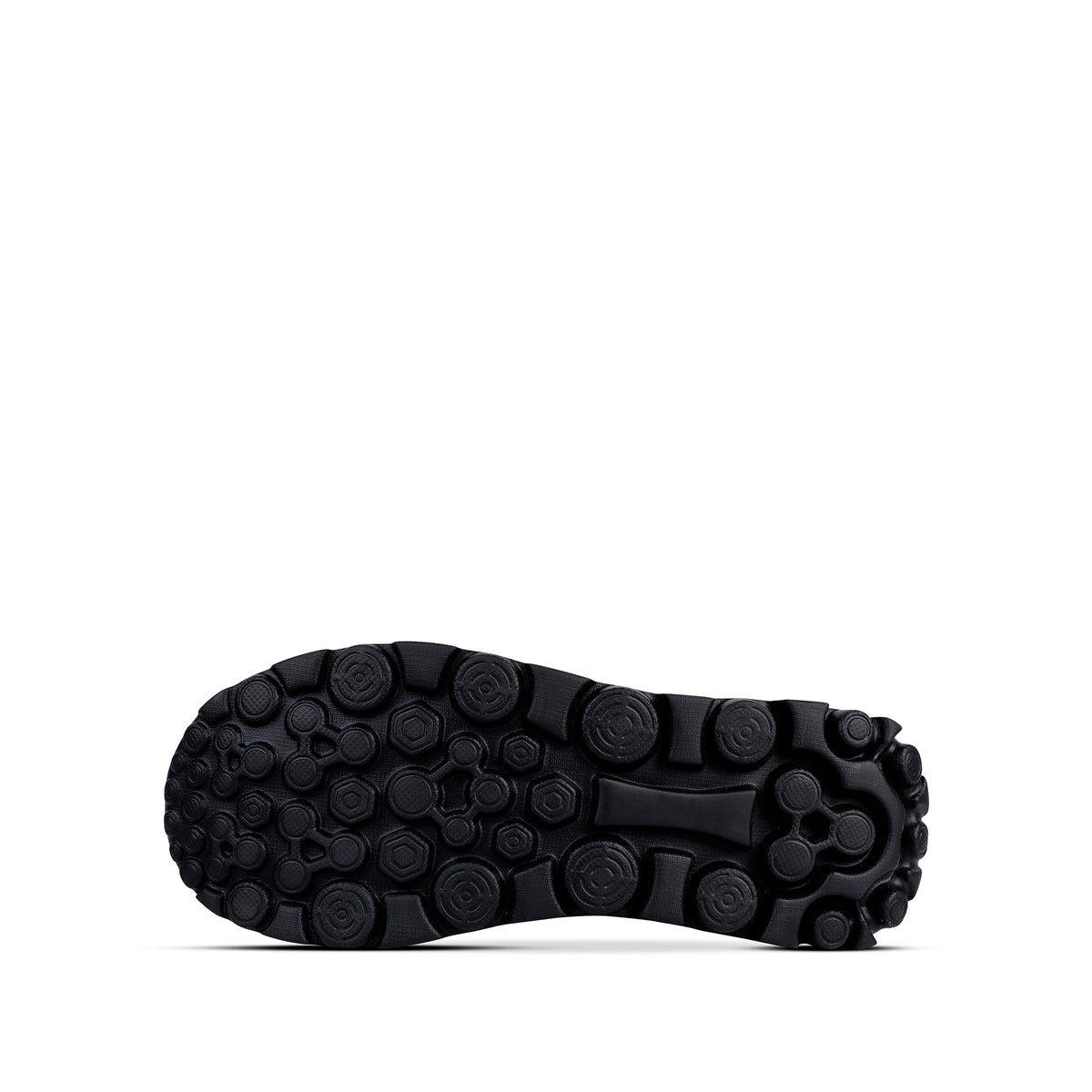 Alan - Men's Black Milled Leather & Mesh Fabric Sneaker