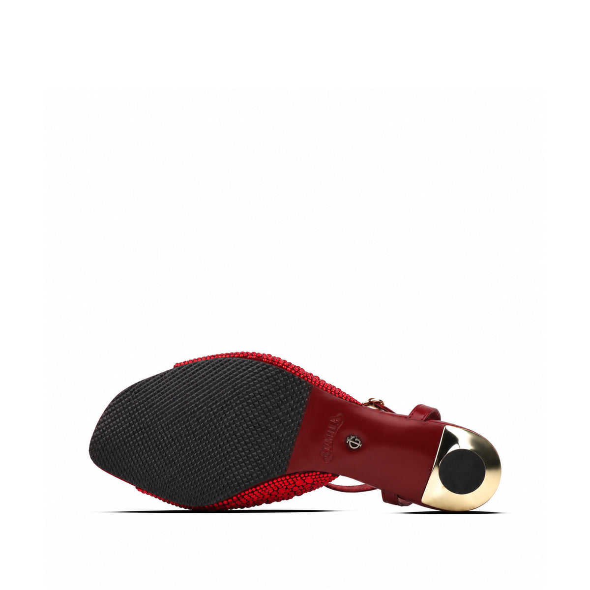 Maya - Women’s Oxblood Hand Set Crystals 90mm Heels
