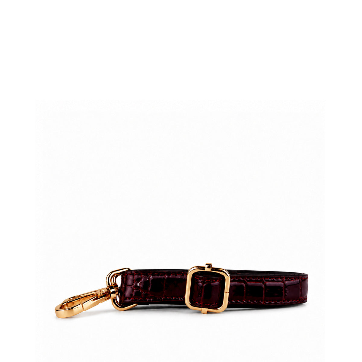 Victoria - Oxblood Crocodile Textured Micro Bag