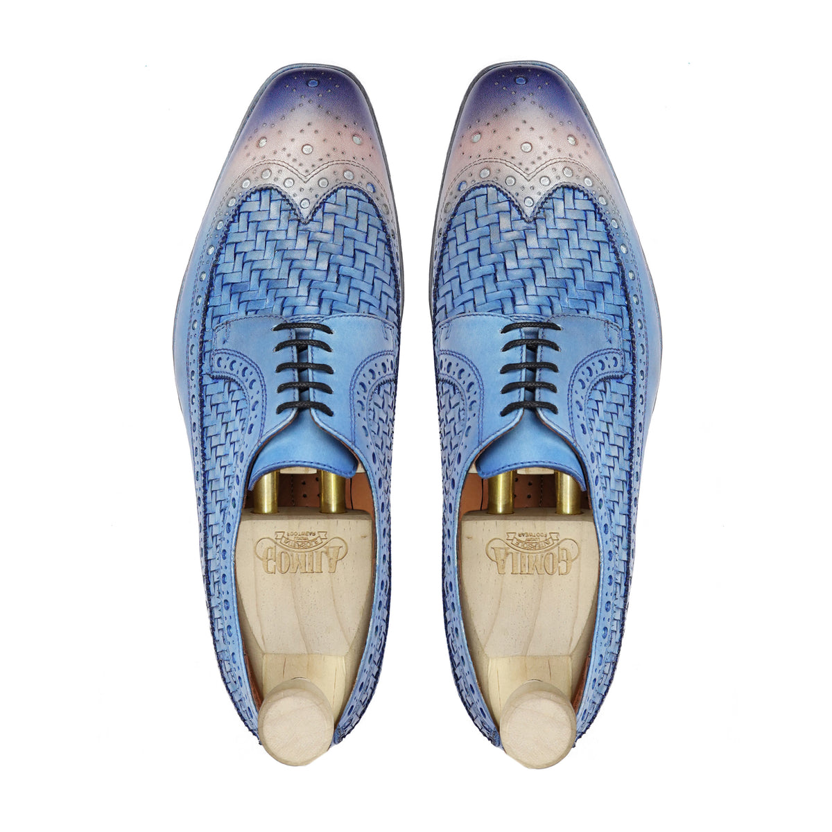 WARDEN - LIGHT BLUE WOVEN DERBY