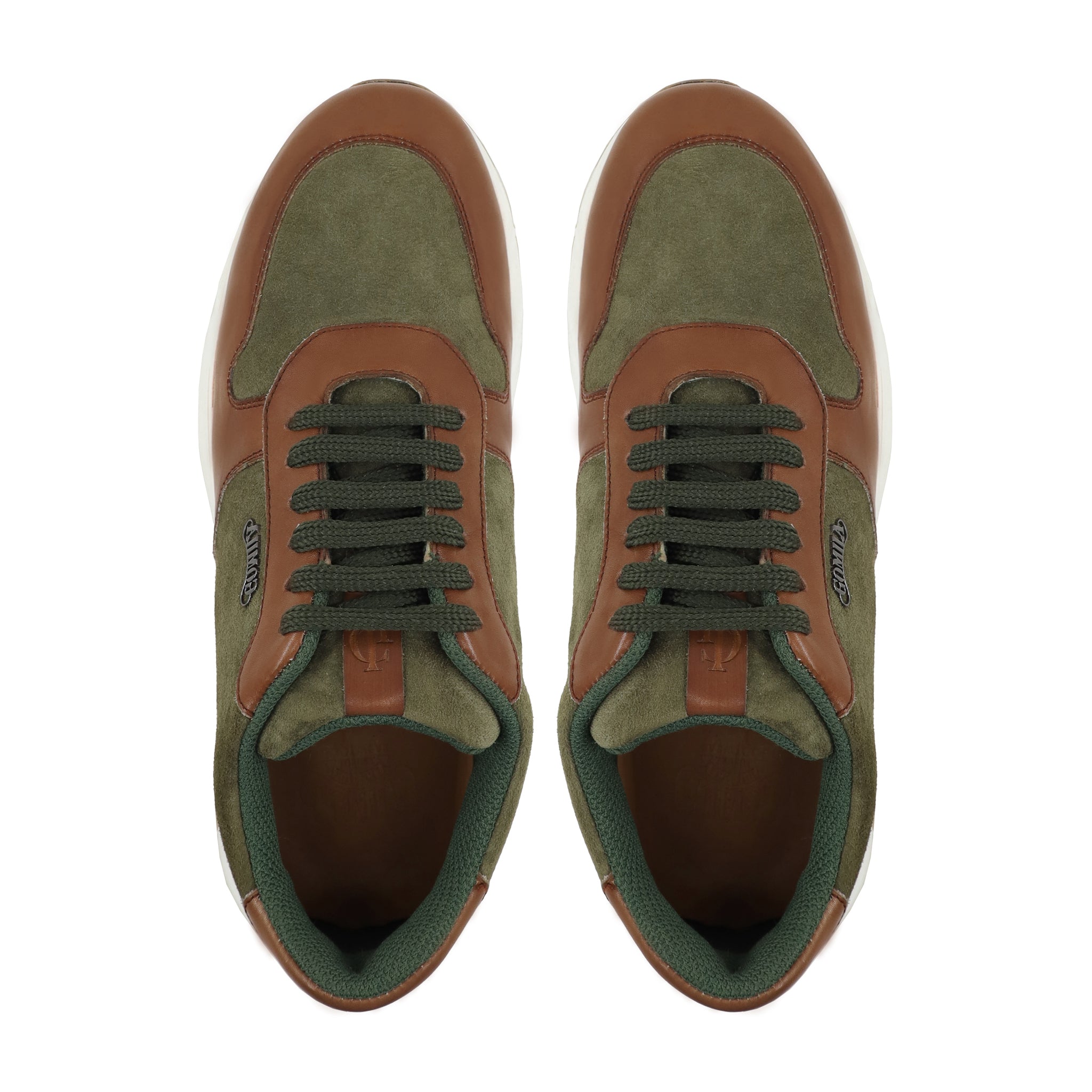Kompany - Men's Brown and Olive Green Sneaker