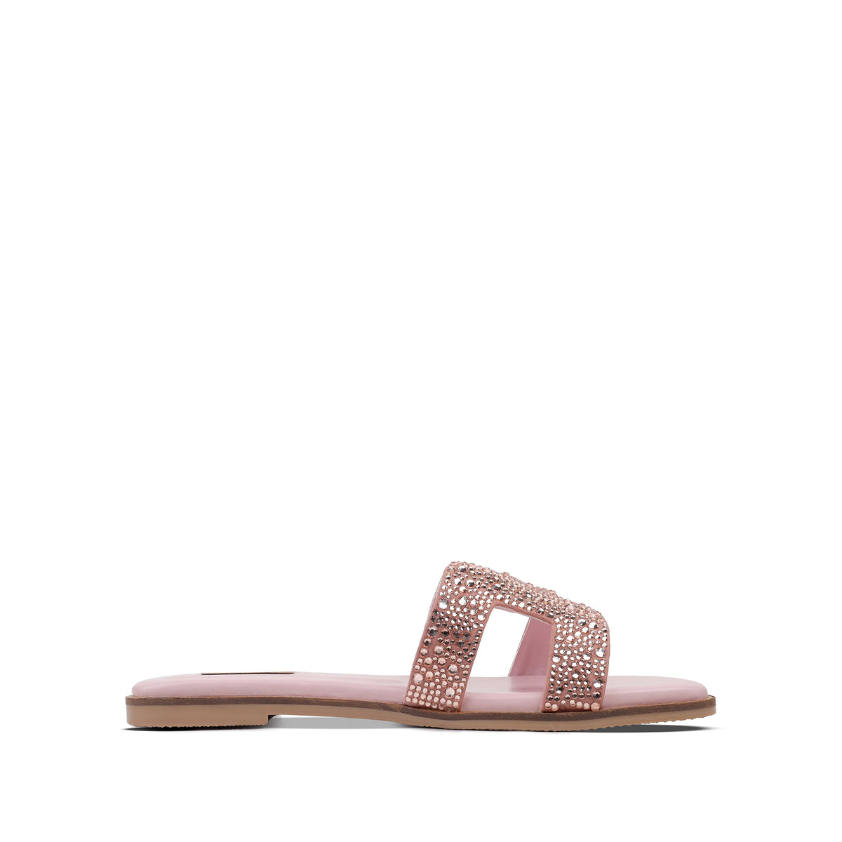 Sierra - Women's Rose Pink Rhinestone Slipper